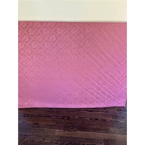 Vintage Mauve Leaf And Diamond Pattern Fabric 3 Yards Chairish