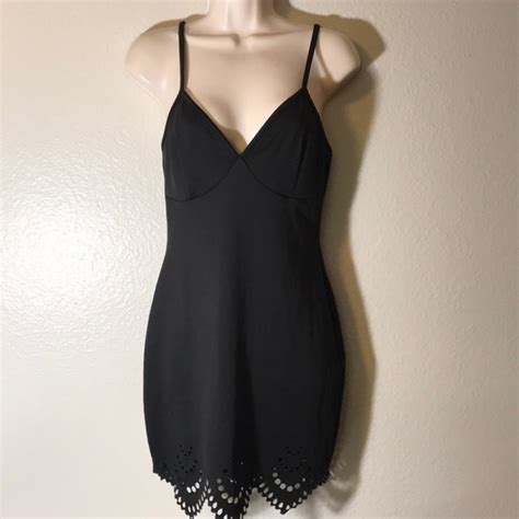 Symphony Dresses Symphony Sexy Black Lbd Scalloped Tank Dress Poshmark