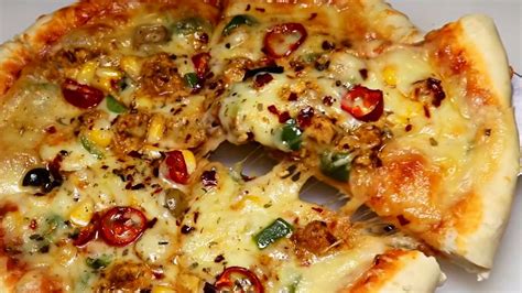 Double Cheese Chicken Pizza Recipe