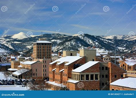 The University of Colorado Boulder Campus on a Snowy Winter Day Stock ...