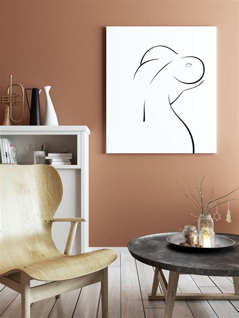 Erotic Wall Art Minimalist Woman Body Bedroom Minimal Art Minimal Artwork Naked Figure