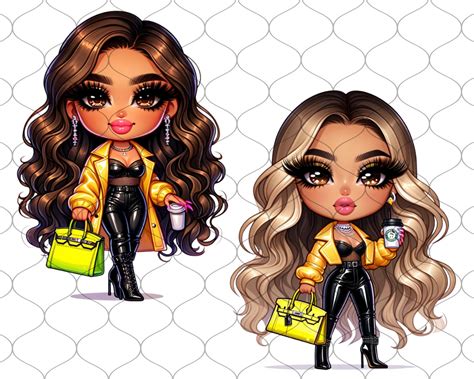 Chibi Yellow Neon Latina Png Chibi Dolls Png Chibi Girl Png Latina Woman Png Latina Png