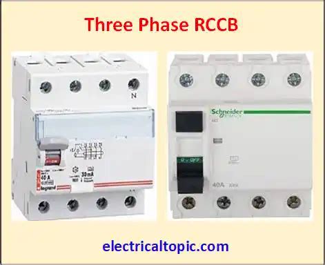 3 phase RCCB :connection & wiring diagram with working principle.