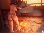 Xiangling Gets Her Ass Penetrated On The Kitchen S Floor First Time Anal Genshin Impact Porn