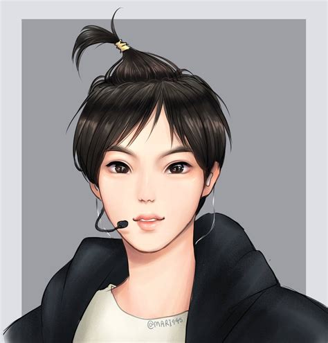 Ponytail JIN - BTS by Mari945 on DeviantArt