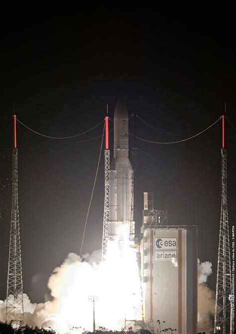 European Rocket Launches British And Mexican Satellites Space