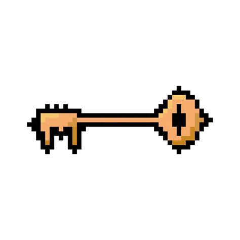 Pixel Vintage Keys Pixel Art 8 Bit Key Icon Flat 20435617 Vector Art