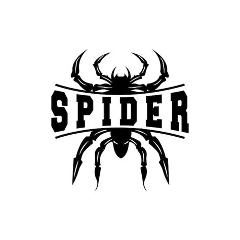 Spinnen Logo Insekten Tier Vektor Premium Vintage Design Symbol Vorlage