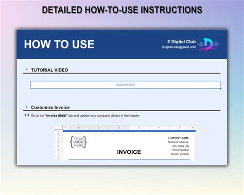 Google Sheets Invoice Template, Automated Invoice Spreadsheet, Customizable Invoice, Instant ...