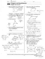 Master Polygons And Quadrilaterals Chapter Test Form B Course Hero