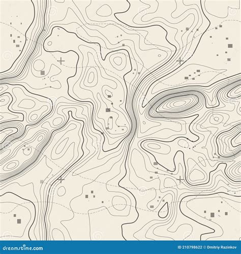 Fundo De Mapa Topográfico De Vetor Sem Costura Linha Topografia Mapa