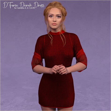 D Force Darah Dress For Genesis 8 8 1 9 V9 3D Figure Assets Antje