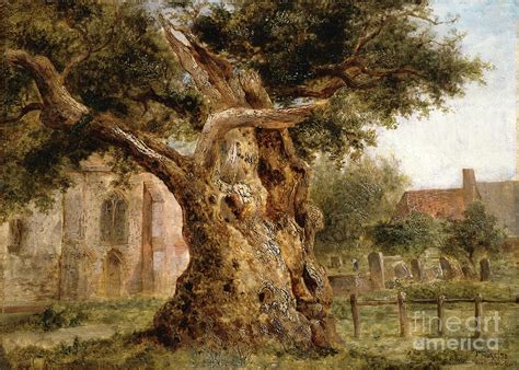 The Old Oak 1870 Painting By Joseph Thors Fine Art America