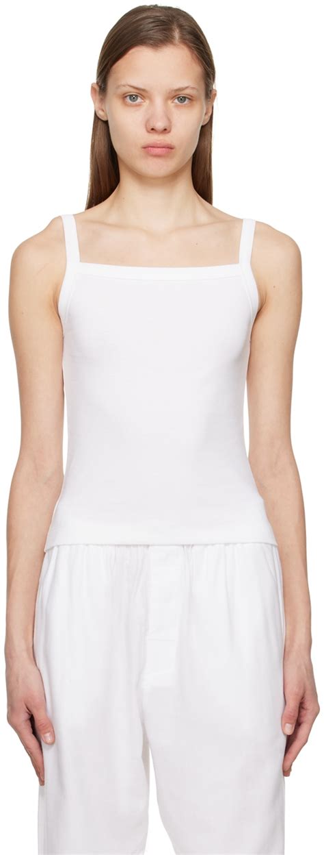 Flore Flore Flore Flore Ssense Exclusive White May Cami Tank Top