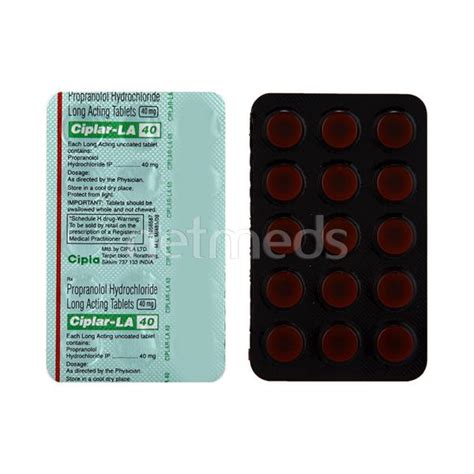 Ciplar La 40mg Tablet 15s Buy Medicines Online At Best Price From