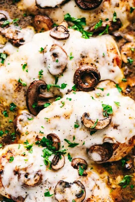 Easy Baked Cheesy Mushroom Chicken – Recipe OCean