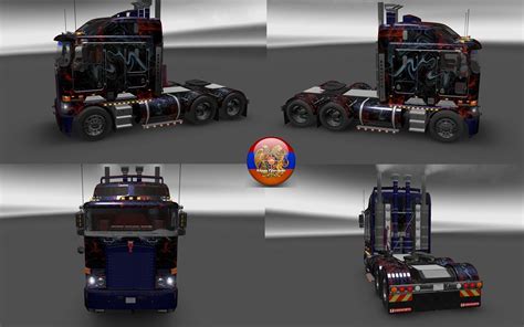 KENWORTH K108 K200 W900 LONG METALLIC ABSTRACTION SKIN TRUCK SKIN