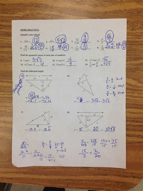 Geometry Review Packet With Answers