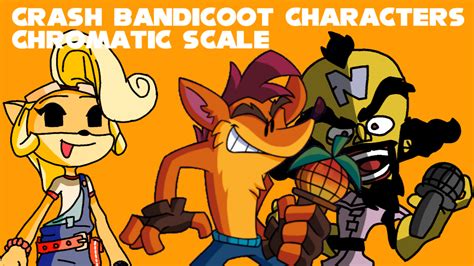 Crash Bandicoot Characters Chromatic Scale V2 [friday Night Funkin