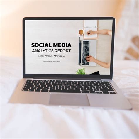 Social Media Analytics Report Template Canva Etsy