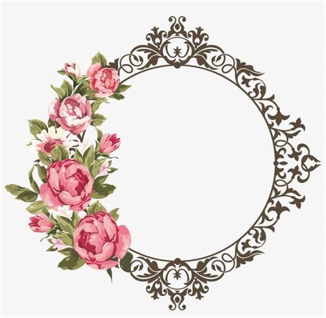 Arte Digital, Flower Frame Png, Rose Frame, Clip Art, - Moldura Arabesco Floral Png PNG Image ...