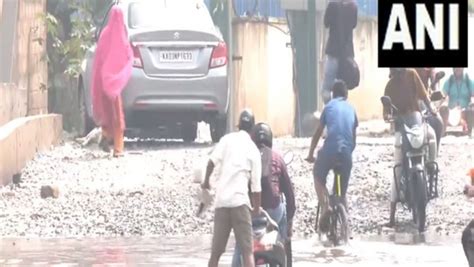 Agency News Parts Of Bengaluru Witness Severe Waterlogging Due To