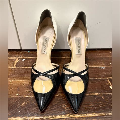 Jimmy Choo Shoes Jimmy Choo Heels Black Nude Size Poshmark