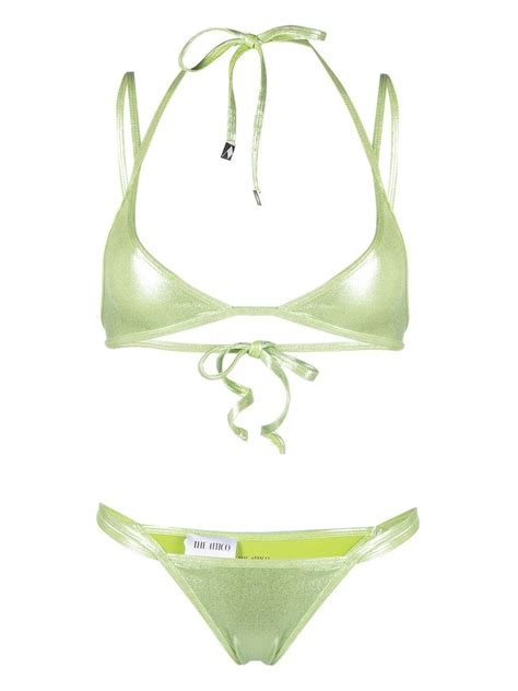 The Attico Metallic Triangle Cup Bikini Eraldo Us