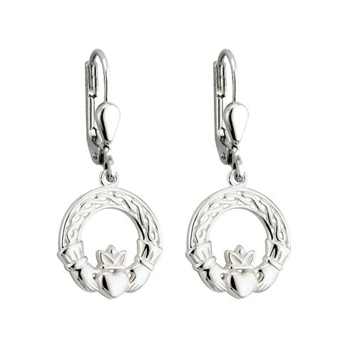 Solvar Jewelry Silver Celtic Claddagh Earrings Earrings At Irish On Grand