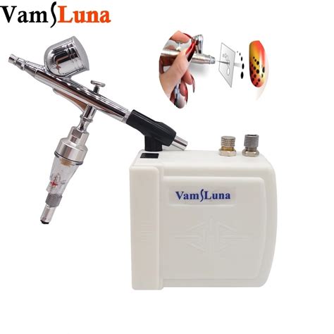 Airbrush Kit Makeup Air Brush Gun And Mini Compressor 12V For Nail Art