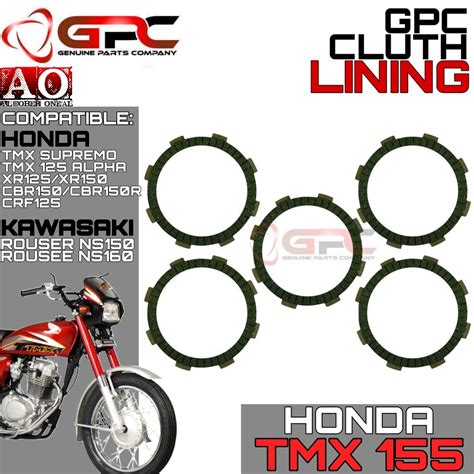 Gpc Clutch Lining For Tmx Tmx Supremo Tmx Alpha Xr Xr