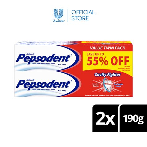 Pepsodent Toothpaste Cavity Fighter 190g Twin Pack Lazada PH