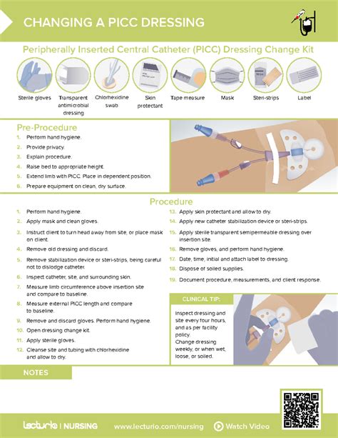 Nursing CS Changing A PICC Dressing 04 Lecturio Nursing Watch Video