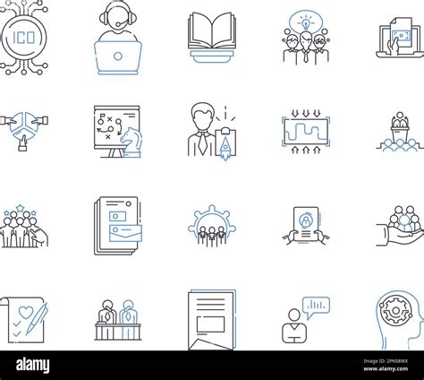 Social Entrepreneurship Outline Icons Collection Social