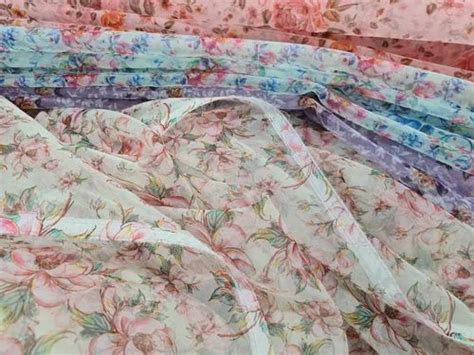 Digital Printed Organza Fabric Multicolour At Rs Meter In Surat