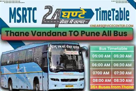 Thane Vandana To Pune Shivneri Bus Timetable 2024 Ticket Price