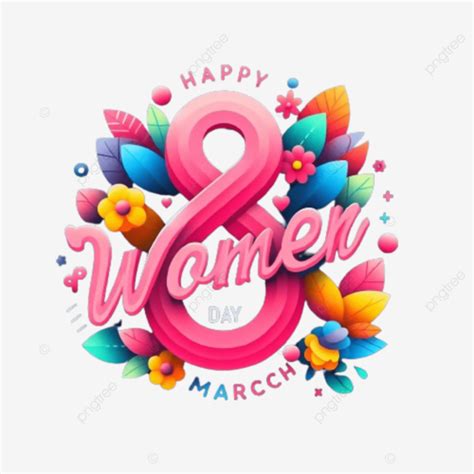 Efecto De Texto Creativo Colorido Del D A De La Mujer De Marzo Png