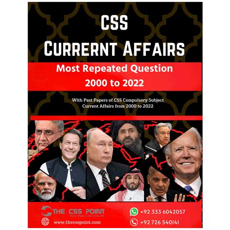 Most Repeated Questions CSS Current Affairs 2000 To 2022 Updated