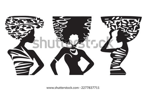 African Woman Vector Illustration Female Africa Stock Vector Royalty