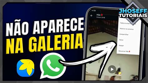 VÍDEO DO WHATSAPP NÃO APARECE NA GALERIA NO CELULAR COMO RESOLVER