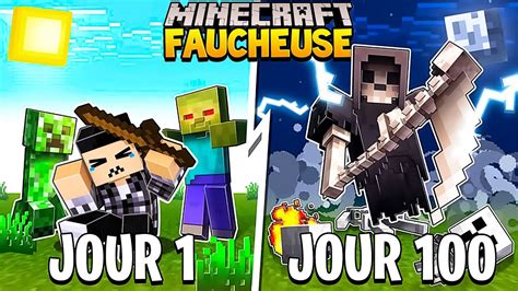 J ai survécu 100 JOURS en tant que LA FAUCHEUSE dans MINECRAFT YouTube