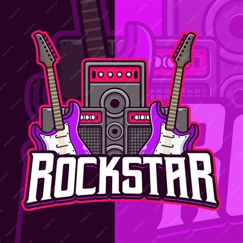 Premium Vector | Rockstar Music Mascot Logo Template