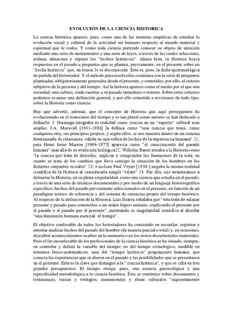 Definicion Cientifica De La Historia Pdf Historiografía Science