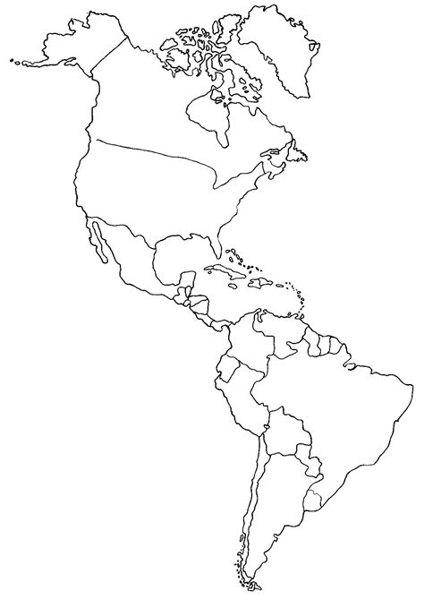 Mapa Do Continente Americano Para Colorir LIBRAIN