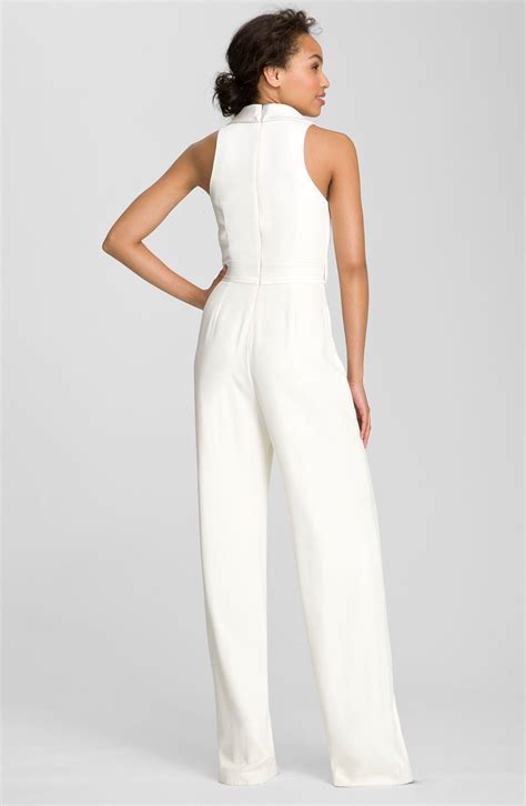 Bride Party Dress Theia Tuxedo Style Silk Jumpsuit Wedding Dresses