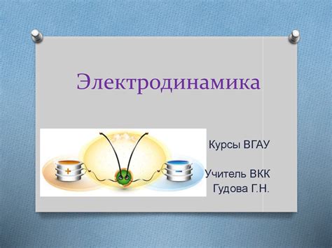 Электродинамика - презентация онлайн