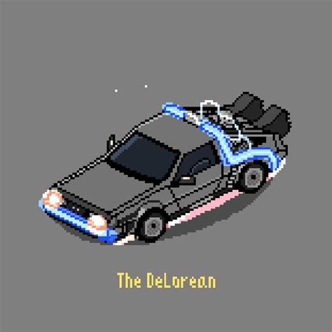 The Delorean Back To The Future Delorean Pixel Art Back To The Future