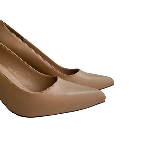Nude Kadın Stiletto Platin Deri