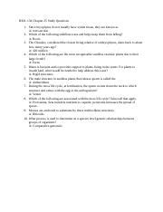 BIOL 134 Chapter 25 Study Questions Docx BIOL 134 Chapter 25 Study