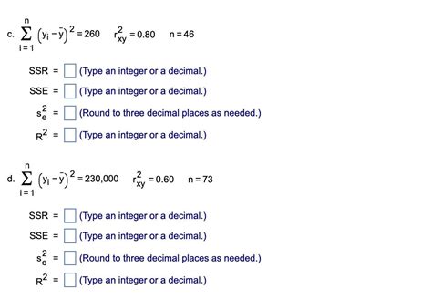 Solved Compute SSR SSE S2 And The Coefficient Of Chegg